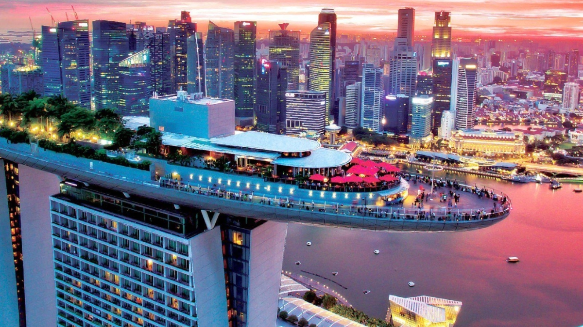 Toàn cảnh vịnh Marina Singapore