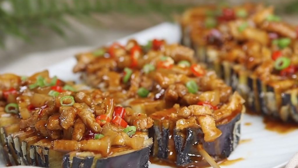 Đậu hũ cà tím xốt cay - món ăn Tứ Xuyên