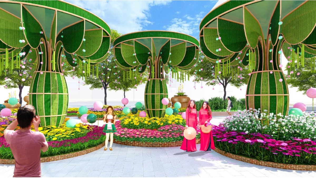 Tiểu cảnh "Vũ điệu mừng xuân"