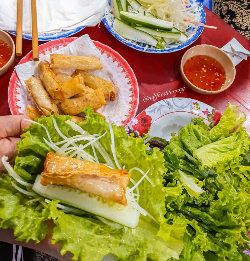 Ram cuốn cải giòn rụm thanh mát