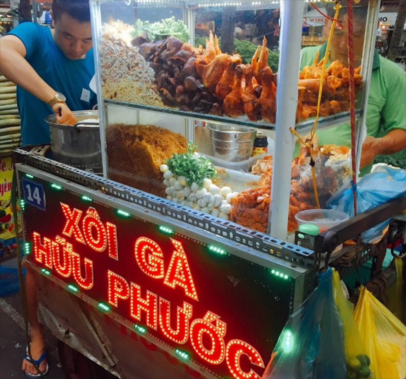 Xôi gà Hữu Phước bán đêm Cần Thơ