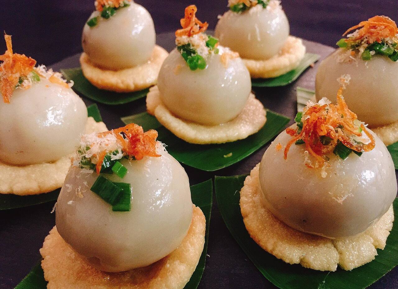 Bánh nếp ram ít chuẩn vị Huế