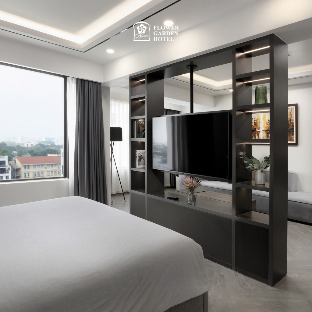 Không gian lobby sang trọng khách sạn Flower Garden Hà Nội