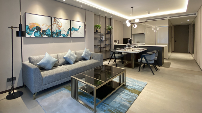 Không gian bếp tại Fraser Residence Hà Nội