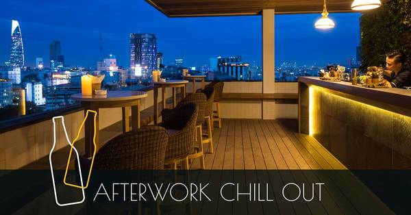 Cocktail rooftop Fusion Suites Sài Gòn View hoàng hôn Fusion Suites Sài Gòn
