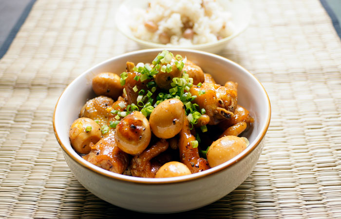 Món gà kho trứng cút hoàn thành