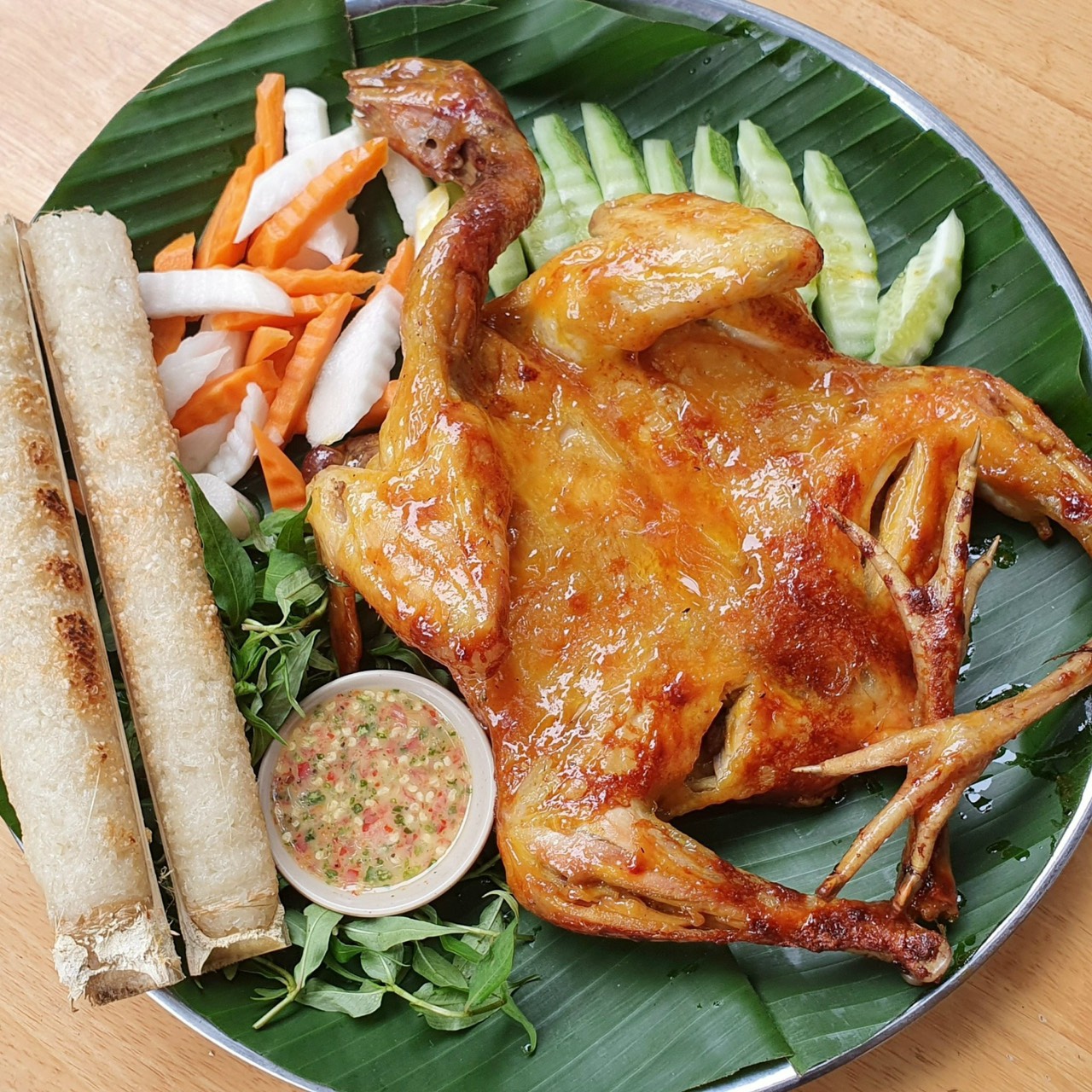 Gà nướng cơm lam món ngon Đà Lạt