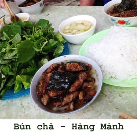 Bún chả Hàng Mành - món ngon Hà Nội