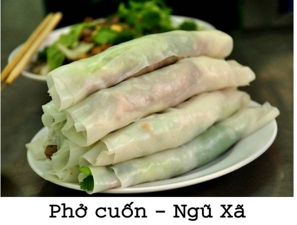 Phở cuốn Ngũ Xã - món ngon Hà Nội
