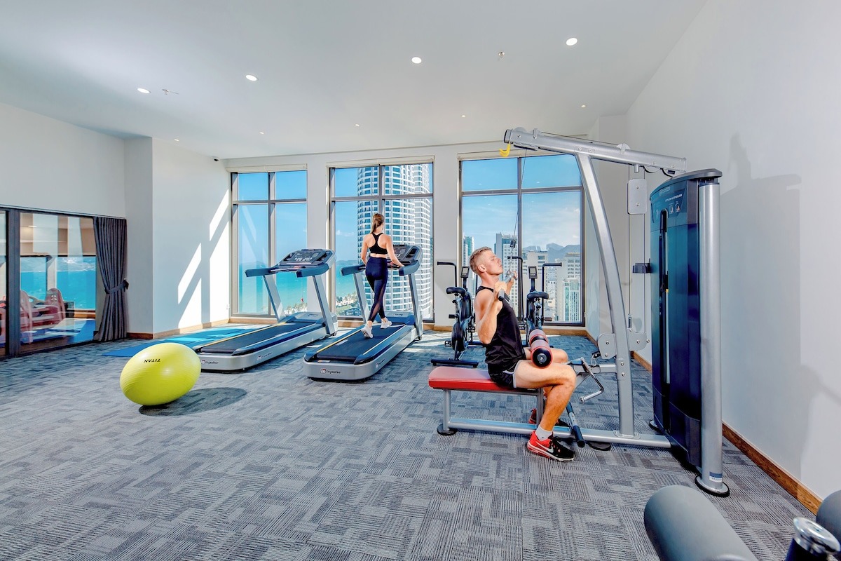 Phòng tập gym đầy đủ trang thiết bị tại khách sạn Gonsala Nha Trang