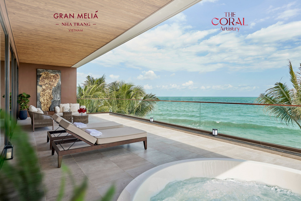 Phòng ngủ view biển tại Gran Meliá Nha Trang