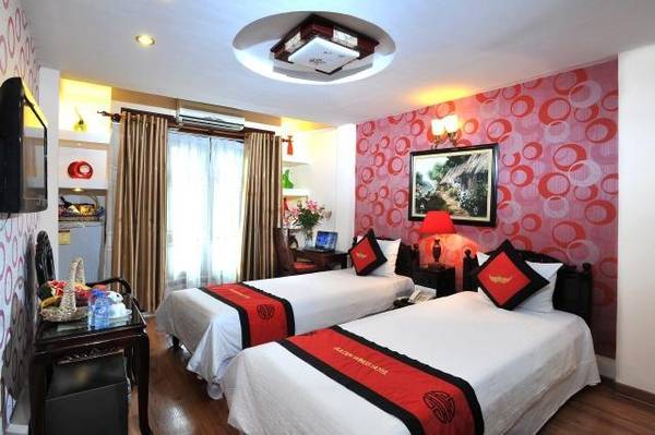Phòng ngủ ấm cúng tại Khách sạn Hà Nội 3B
