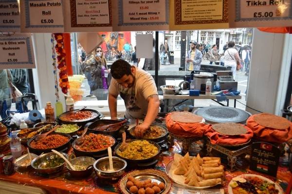 Ẩm thực đường phố tại Brick Lane London