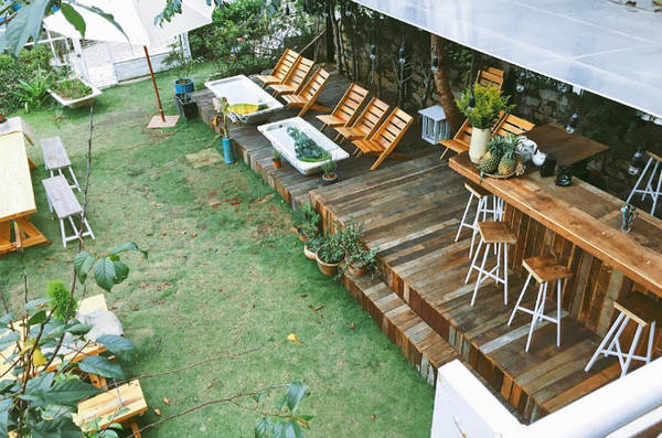 Homestay Đà Lạt Yên's House quầy bar ngoài trời