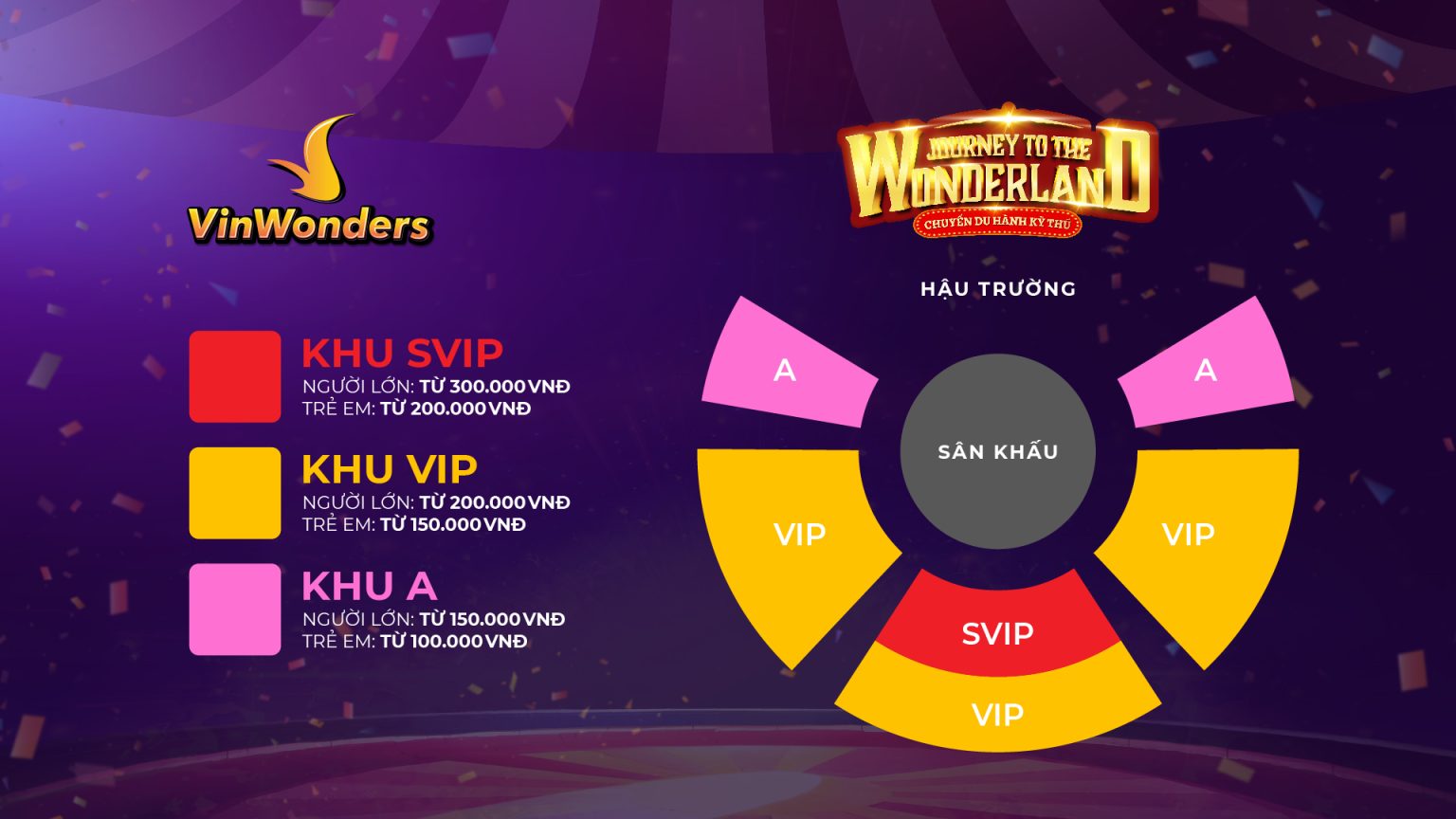 Sơ đồ chỗ ngồi show Hành trình đến xứ sở thần tiên