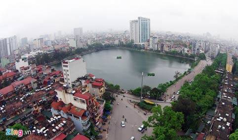 Hồ Xã Đàn bình yên giữa lòng thủ đô