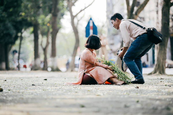 Hoa sưa Hà Nội nở rộ khiến phố phường thêm lãng mạn