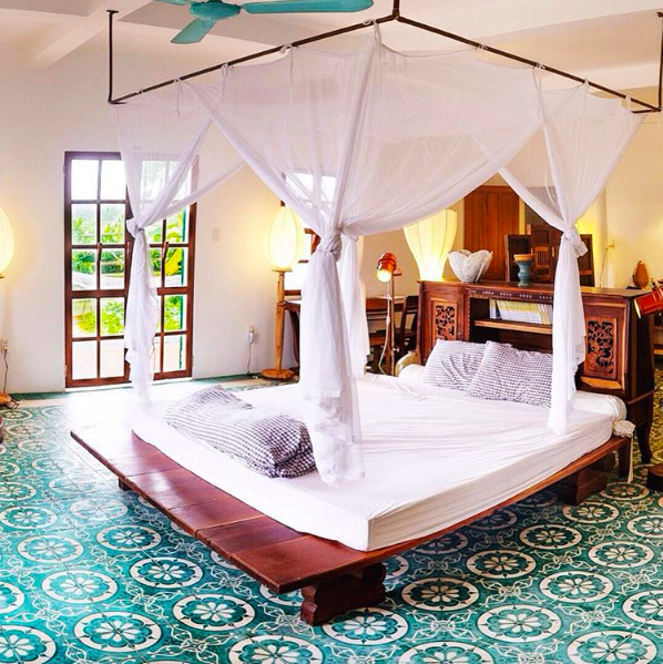 Hiên nhà ngắm ruộng tại Heron House khách sạn Hội An