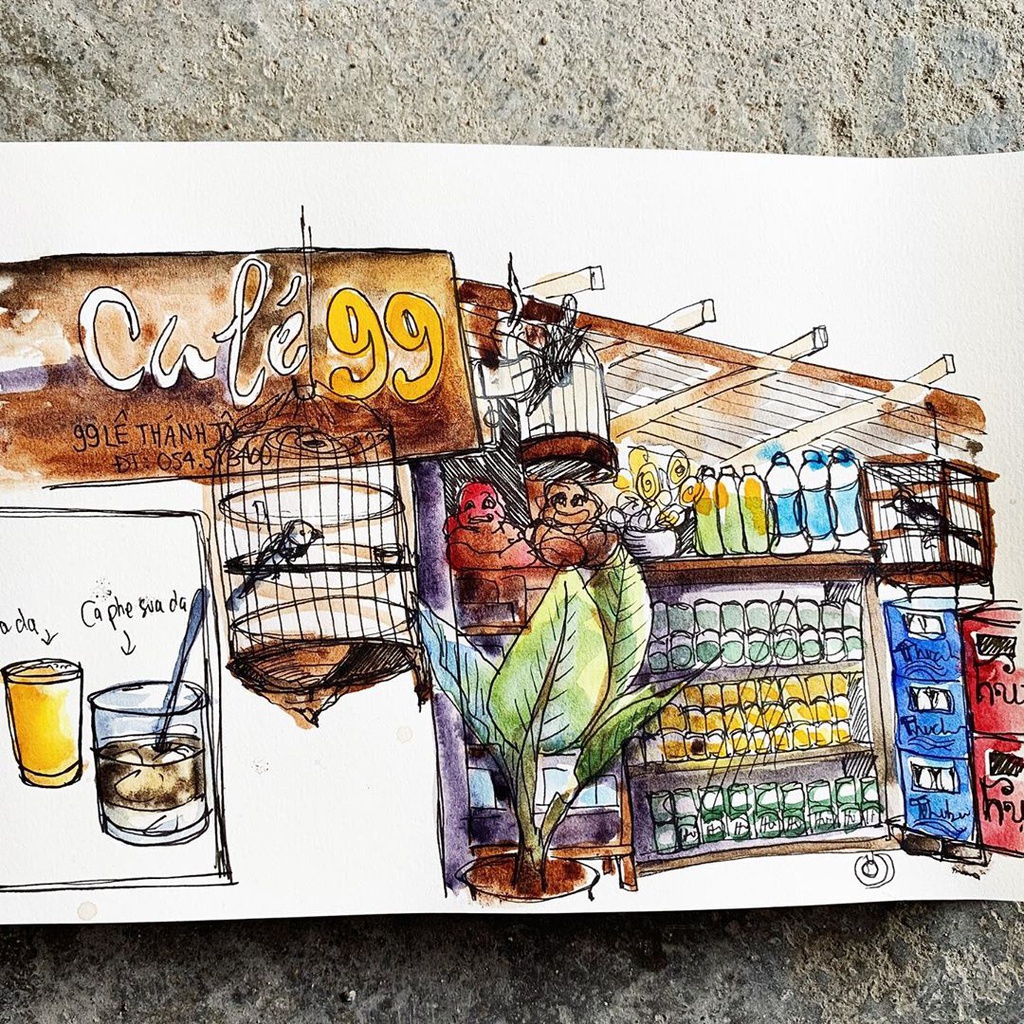 Hội An ký họa và dự định quay lại Việt Nam