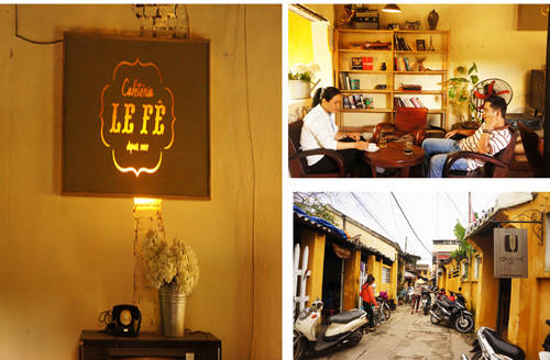 Đồ uống ở quán cà phê Hội An LE Fê Cafétéria có giá từ 15.000 đồng