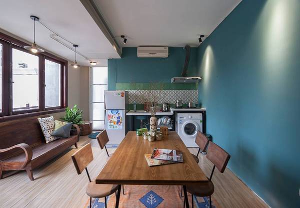 Homestay Hà Nội không gian chung sân thượng