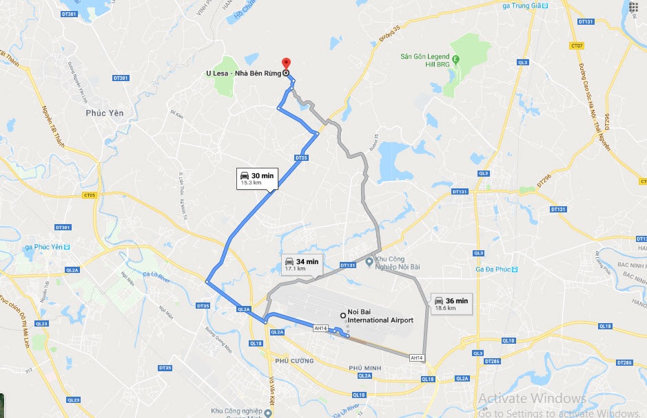 Hướng dẫn đường đến Nhà Bên Rừng U Lesa gần Hà Nội Hướng dẫn đường đến Nhà Bên Rừng U Lesa gần Hà Nội