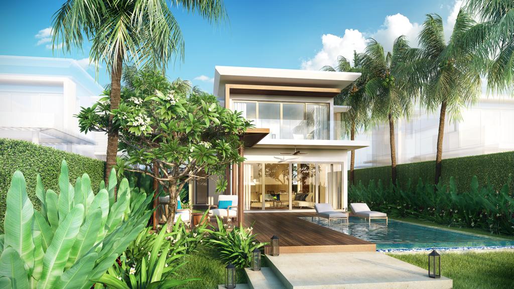 Hồ bơi riêng trong biệt thự tại khu nghỉ dưỡng Melia Hồ Tràm
