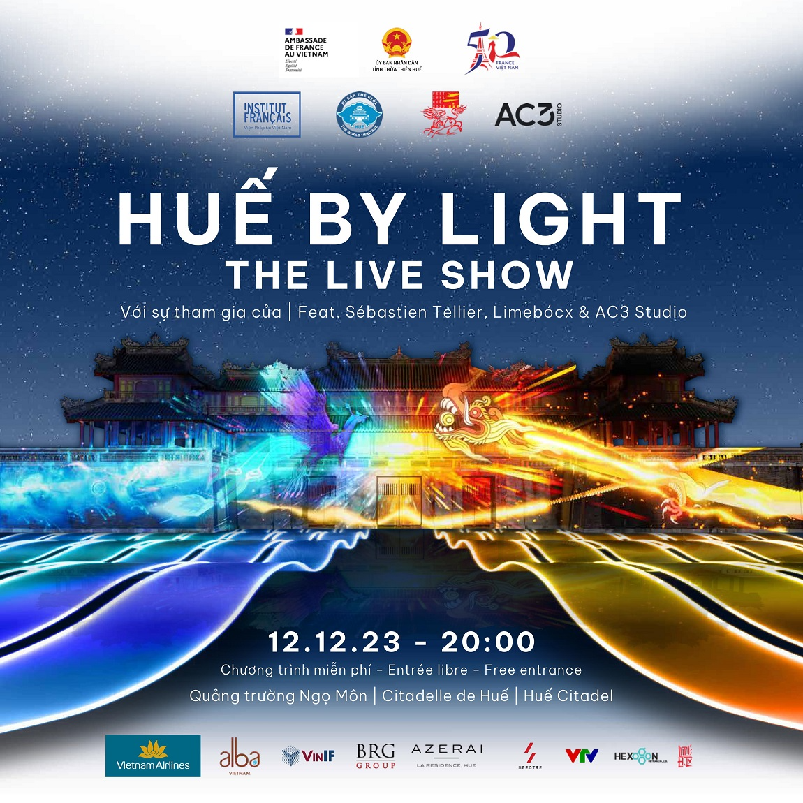Sự kiện Huế By Light - The Live Show tại quảng trường Ngọ Môn