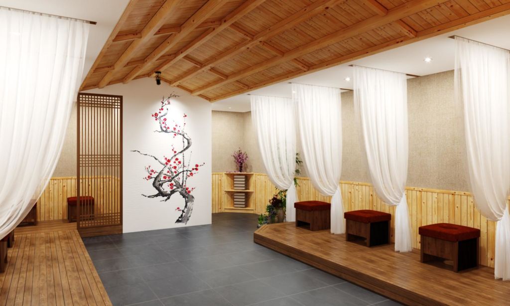 Thiết kế sân vườn Nhật Bản tinh tế tại Kawara Mỹ An Onsen Resort