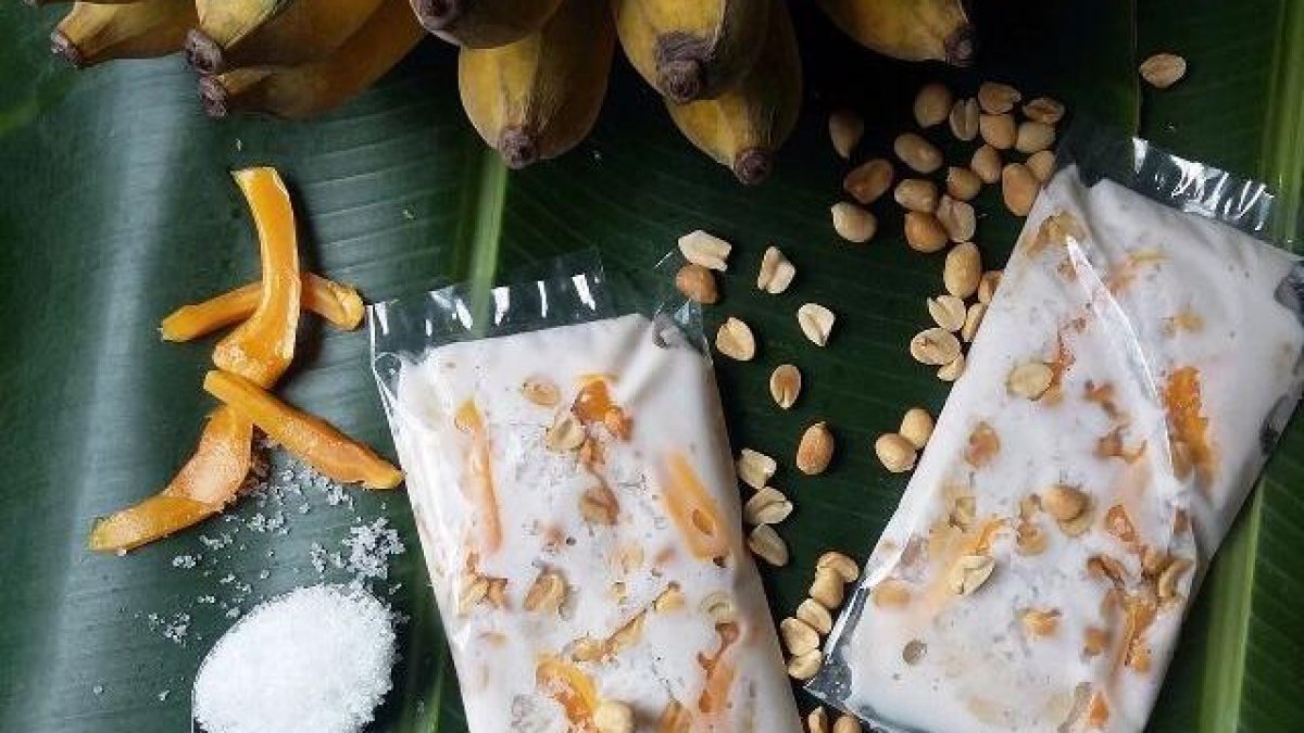 Kem chuối món ăn vặt miền Tây
