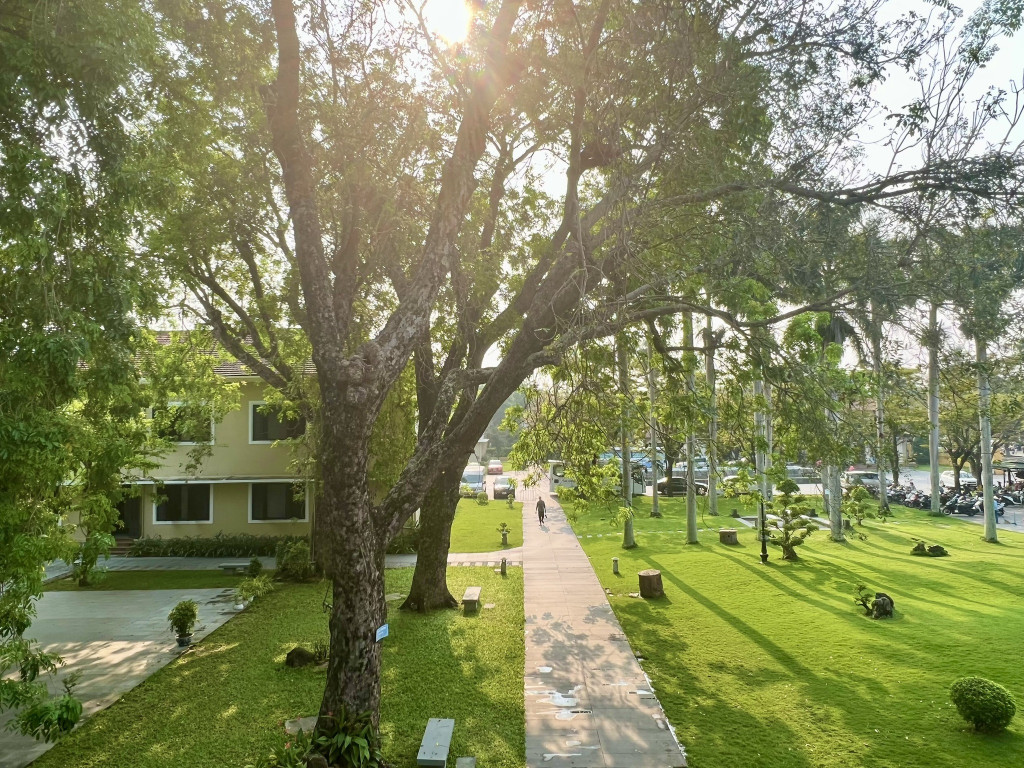 Khuôn viên xanh của khách sạn. Ảnh: Fb Hoi An Historic Hotel