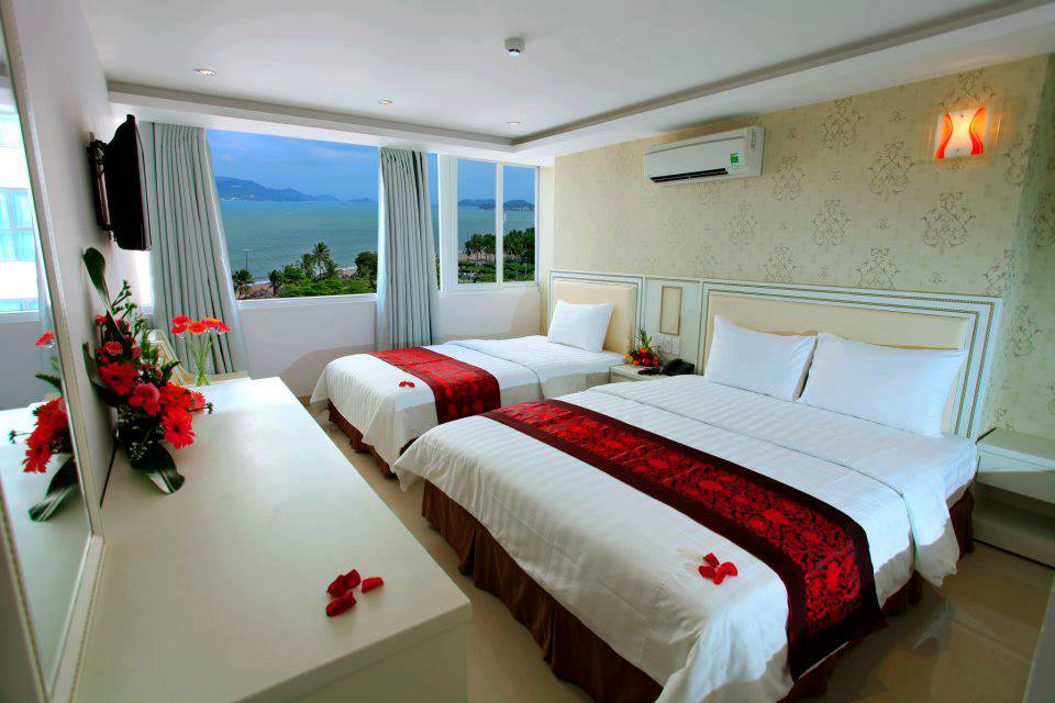Phòng ngủ hiện đại tại khách sạn Sun City Nha Trang