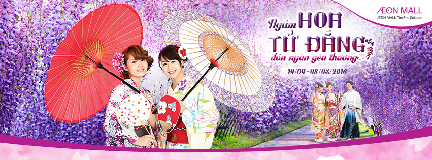 Lễ hội hoa Tử Đằng tại Aeon Mall Tân Phú