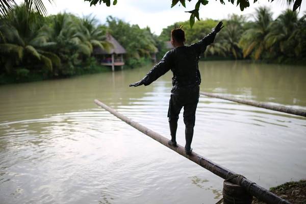 Trò chơi cầu khỉ tại Lan Vương Bến Tre Trò chơi cầu khỉ tại Lan Vương Bến Tre