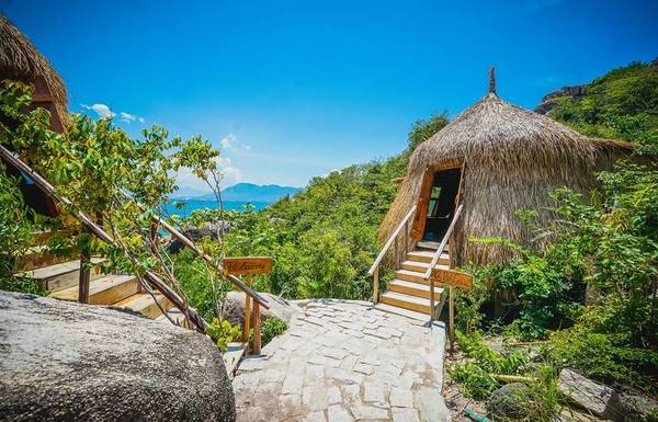 Không gian phòng nghỉ mộc mạc tại Sao Biển
