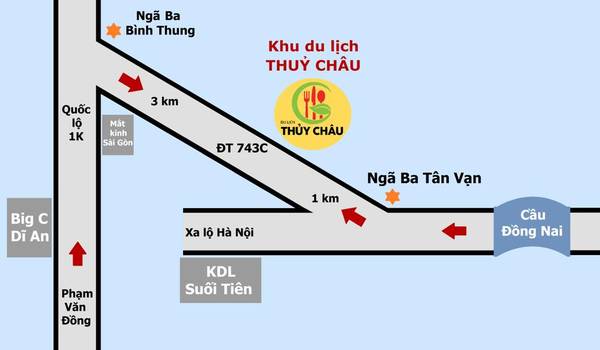 Hướng dẫn đường đi đến Khu du lịch Thủy Châu