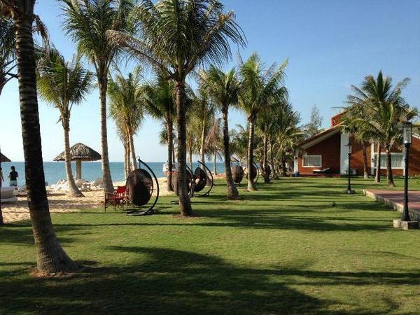 Famina Village Phú Quốc với hàng dừa sát bờ biển