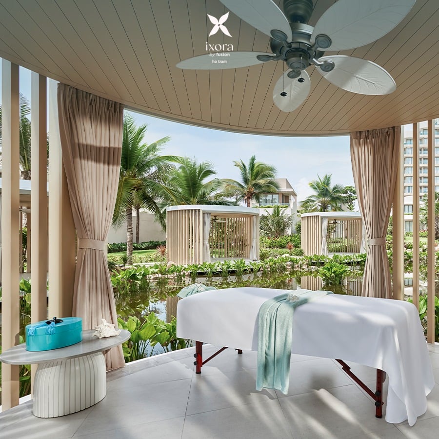 Khu vực spa tại Ixora Hồ Tràm