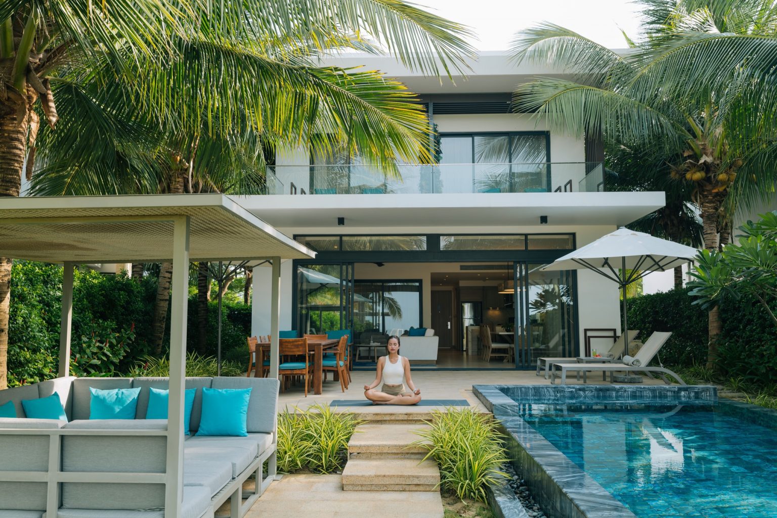 Không gian xanh mát tại Melia Hồ Tràm Beach Resort