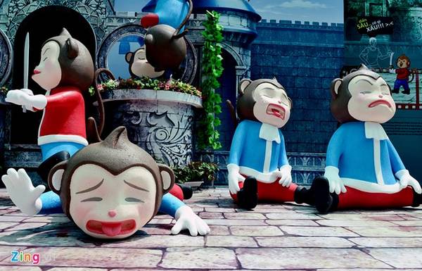 Những chàng lính ngự lâm tại khu vui chơi Monkylywood Sài Gòn