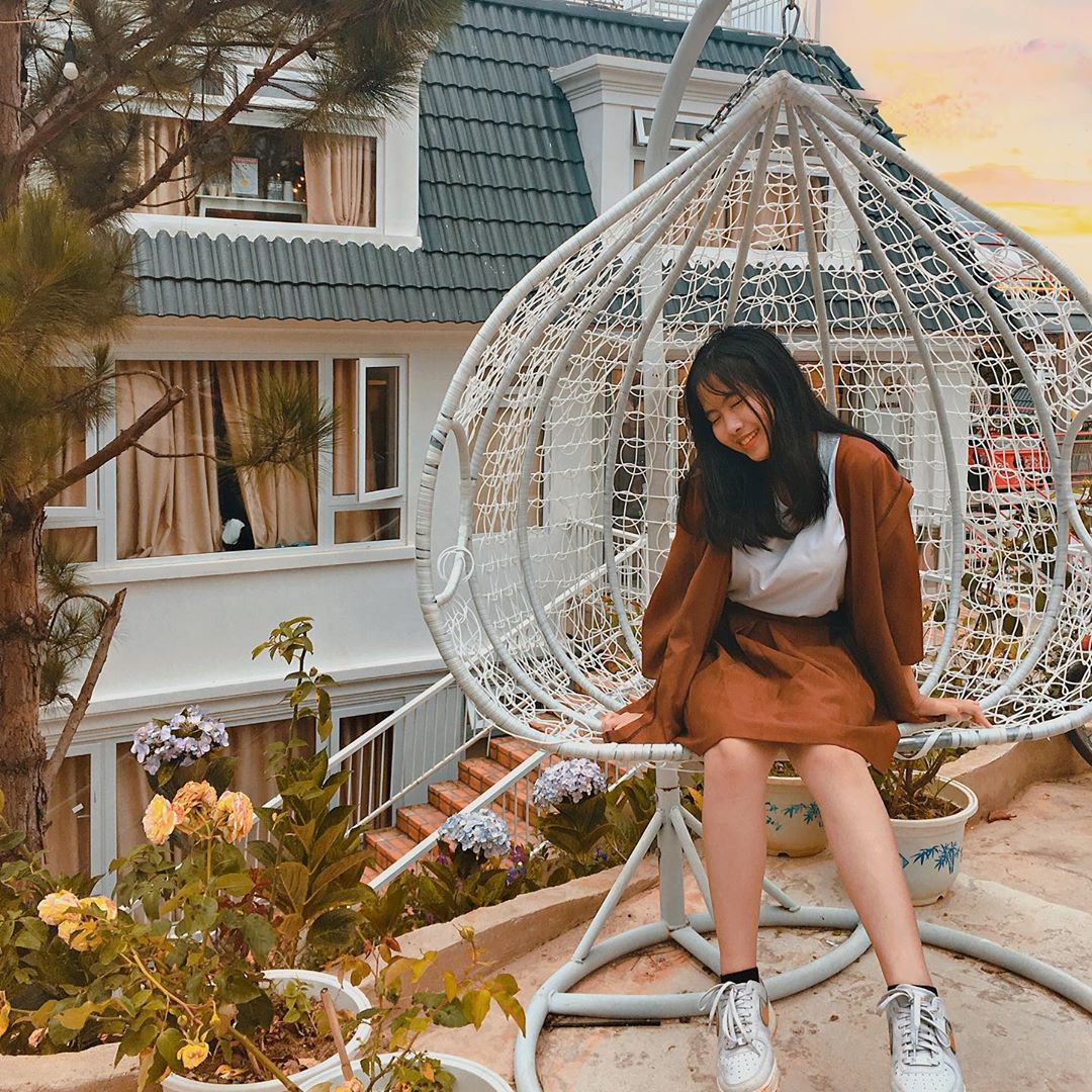 Không gian ngoài trời Oppa Homestay Đà Lạt