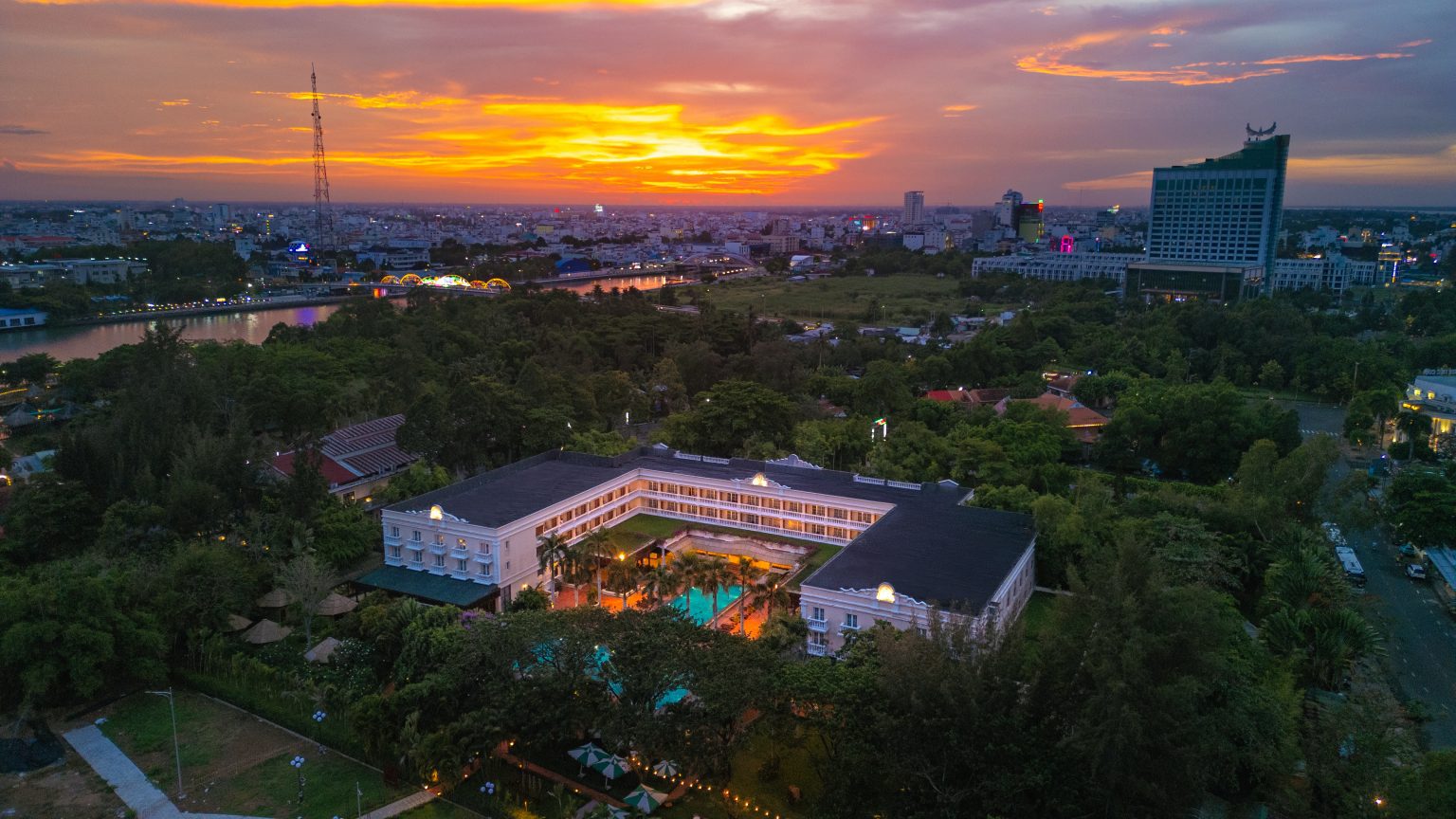 Toàn cảnh Victoria Cần Thơ từ trên cao