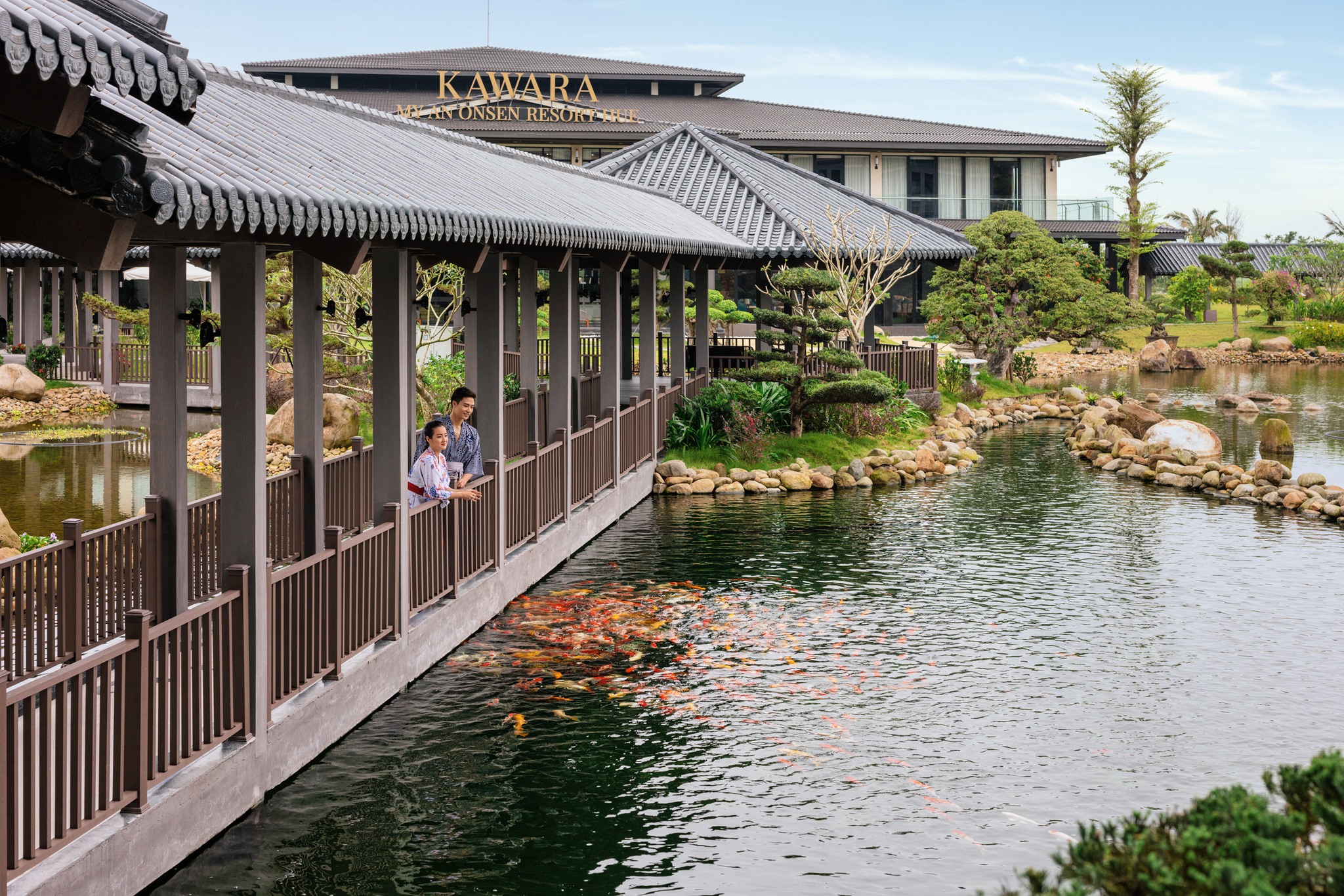 Không gian đậm nét văn hóa Phù Tang tại KOBI Onsen Huế
