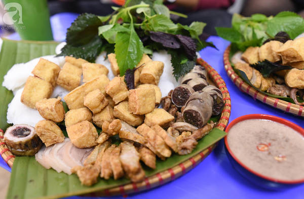 Mẹt bún đậu hành phi đầy đủ cho hai người