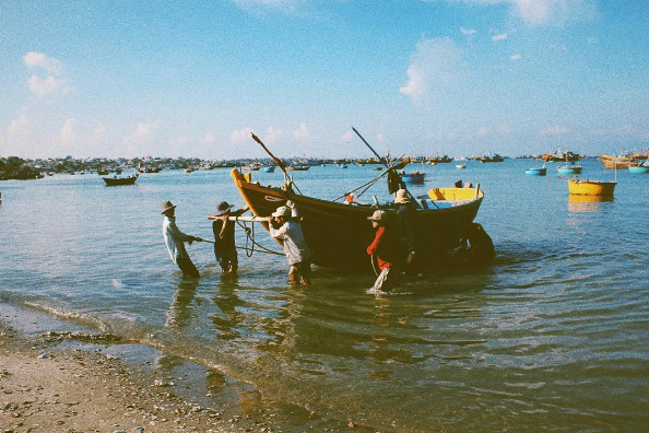 Làng chài Mũi Né hoàng hôn bình yên