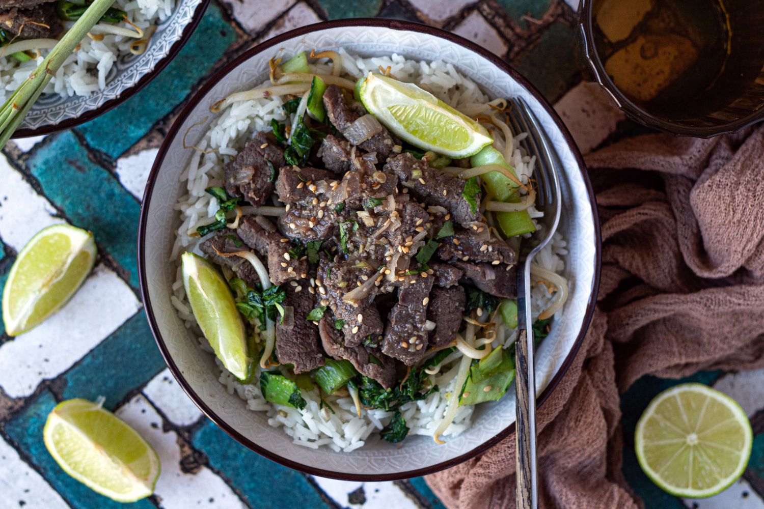 Lap Khmer salad bò Campuchia