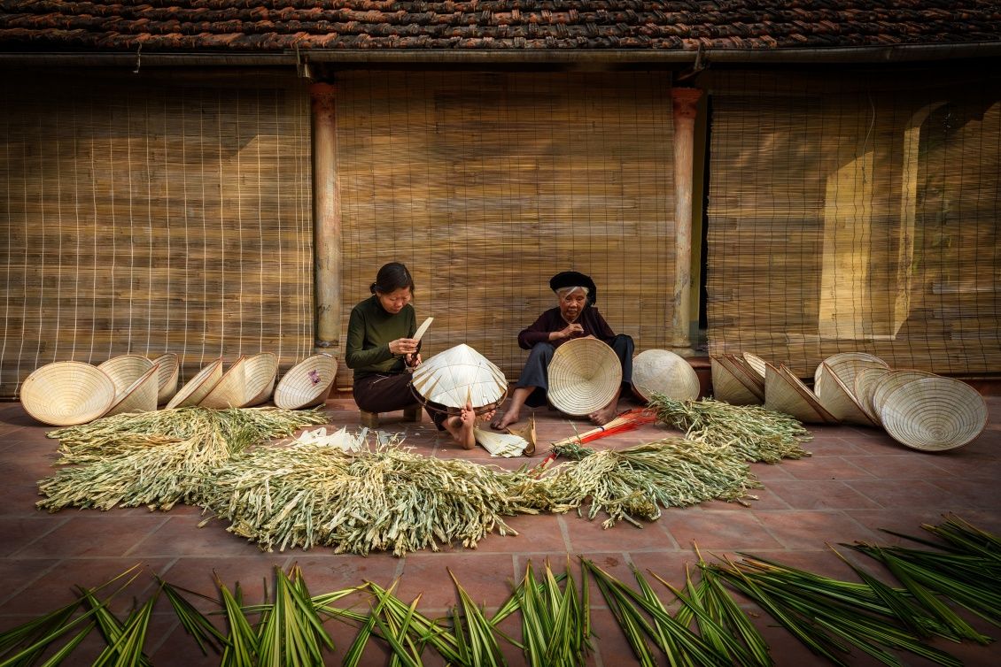 Làng nón Chuông Hà Nội với những chiếc nón lá truyền thống
