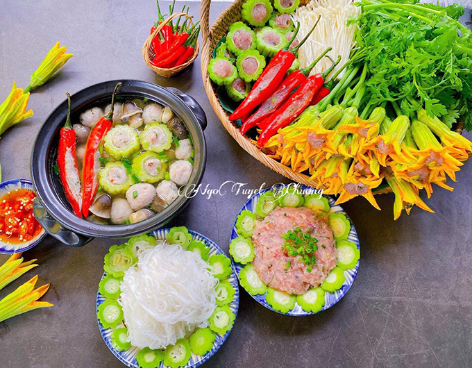 Lẩu cá thác lác bông bí món ngon từ bông bí