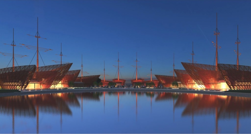 Mô hình 12 con tàu khổng lồ Vinpearl Land Nam Hội An
