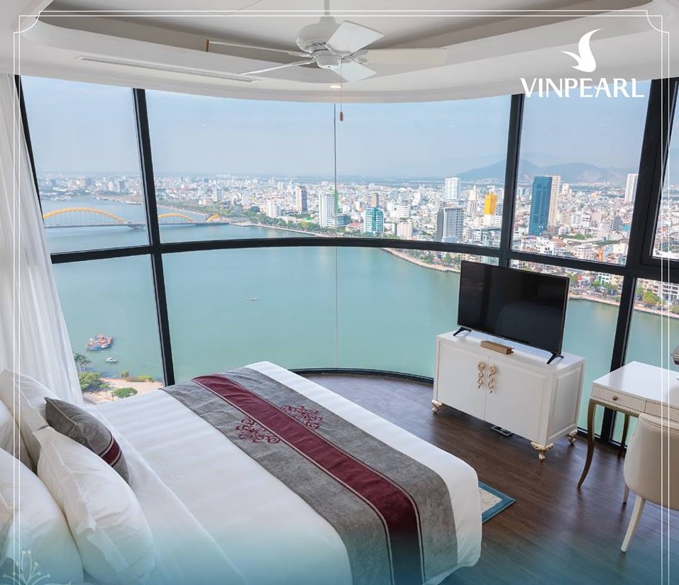 Phòng ngủ view sông Hàn Vinpearl Condotel Riverfront Đà Nẵng